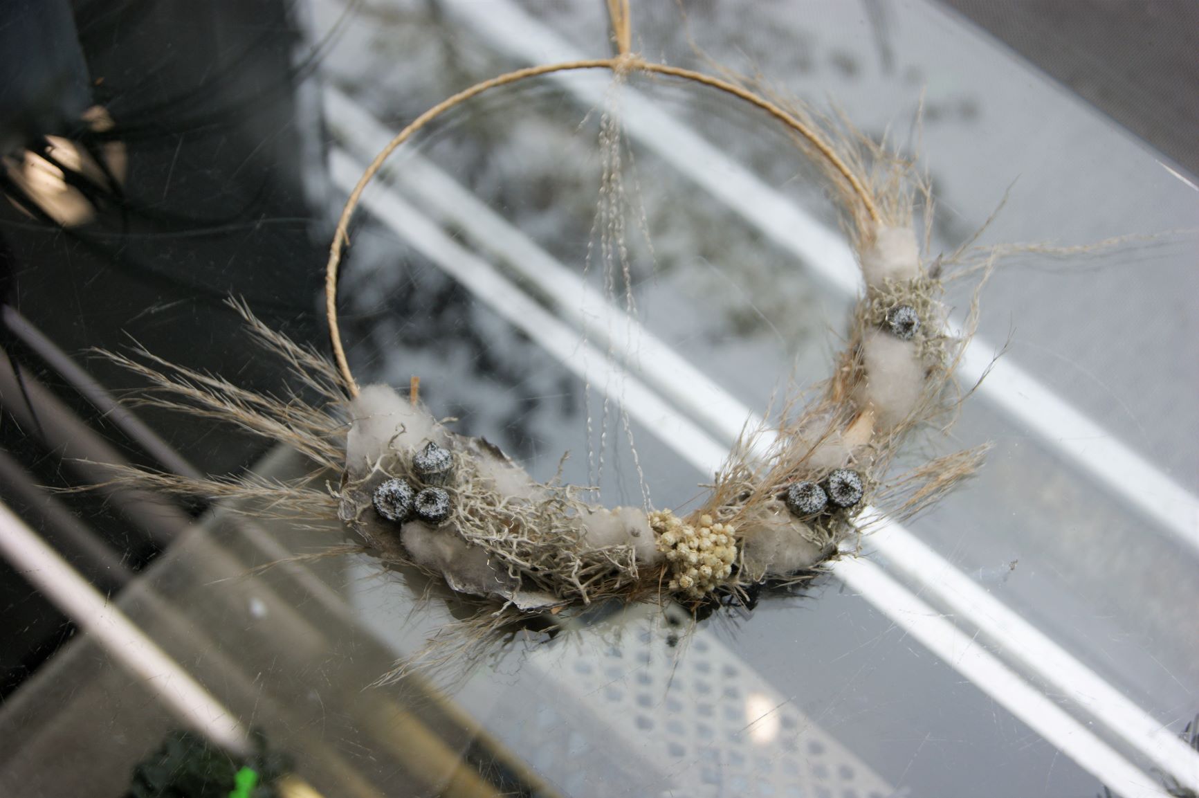 Couronne de fleurs séchées N° 16