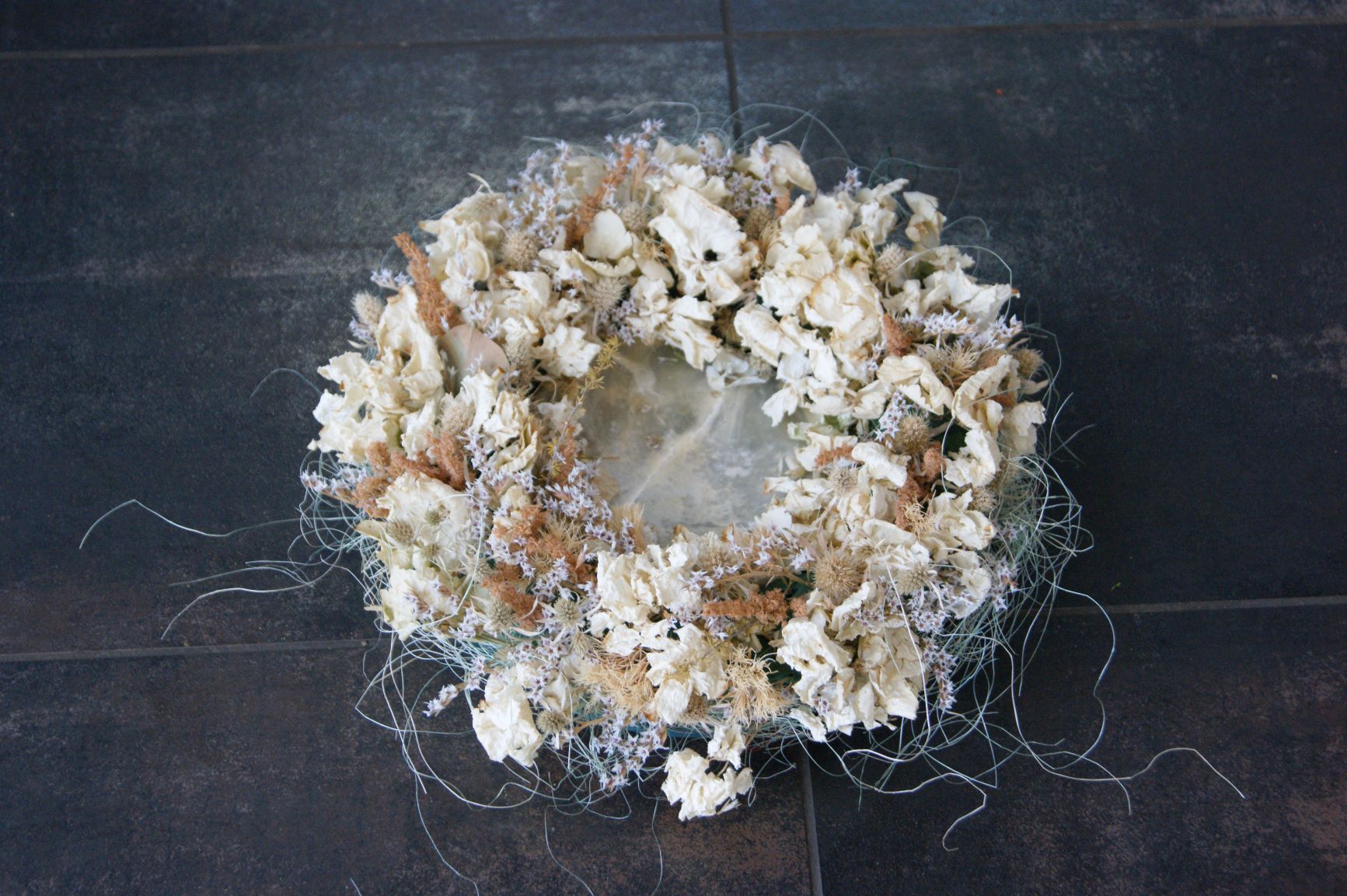 Couronne de fleurs séchées Ø 25cm  N° 15