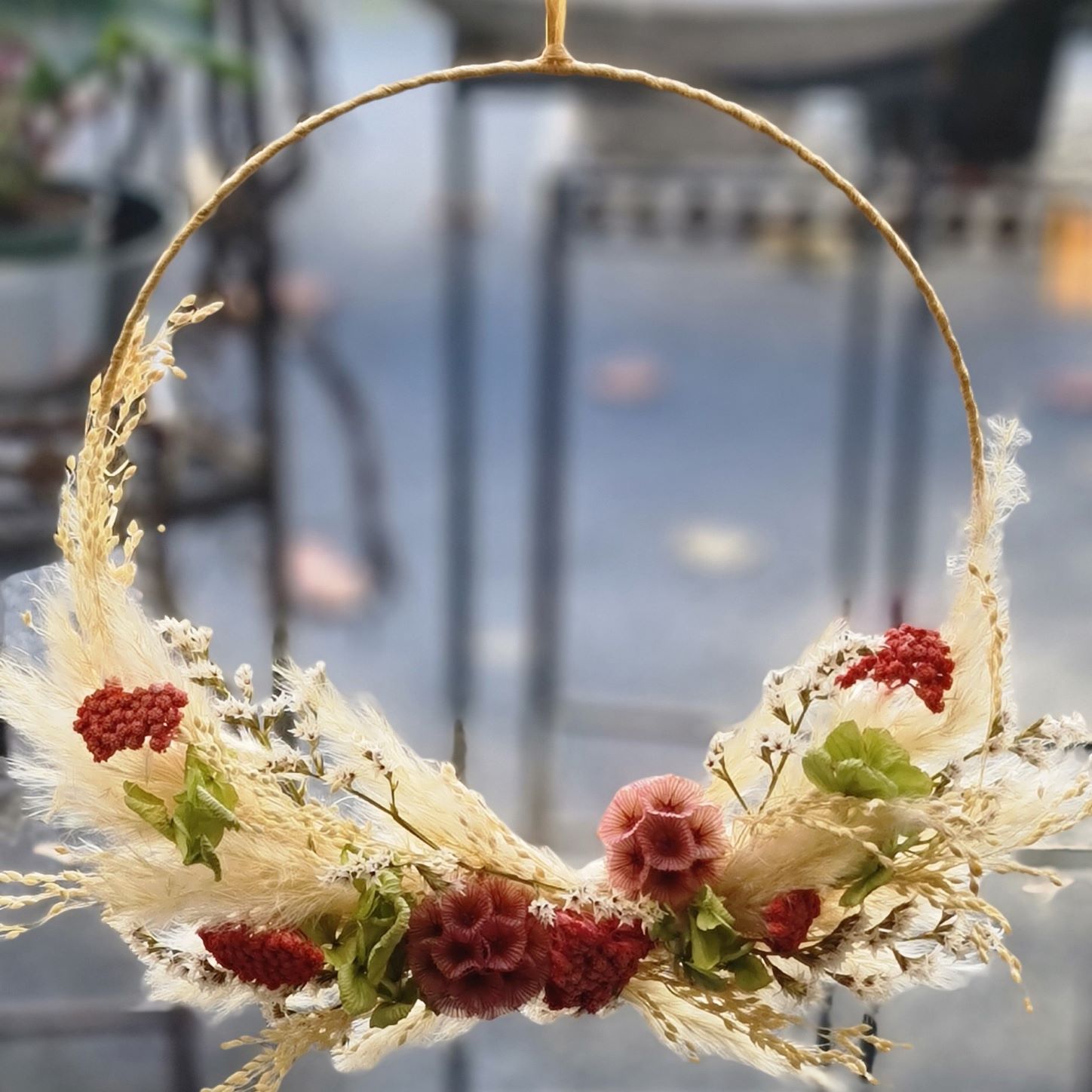 Couronne de fleurs séchées Ø 20cm N° 3