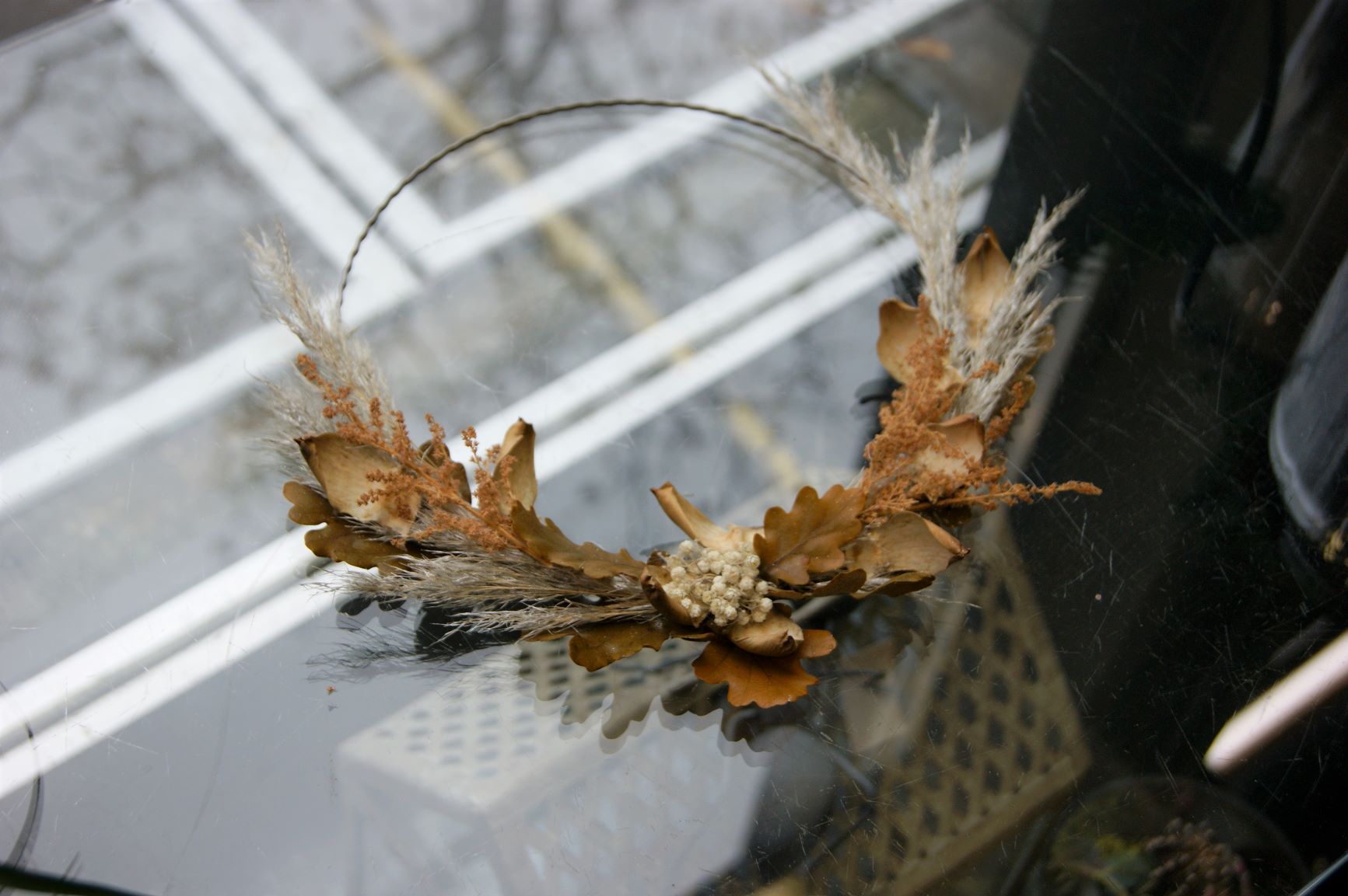 Couronne de fleurs séchées N° 18