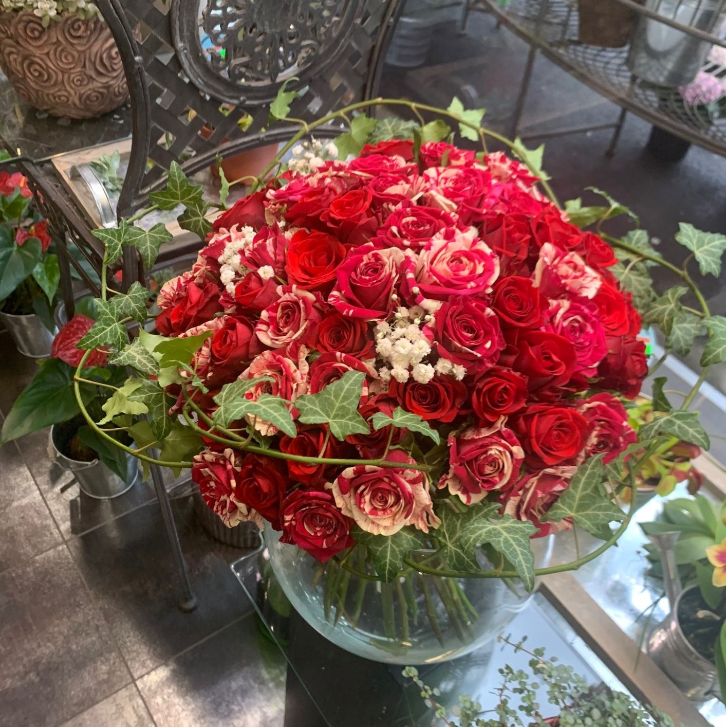 Bouquet de 60 roses N° 4