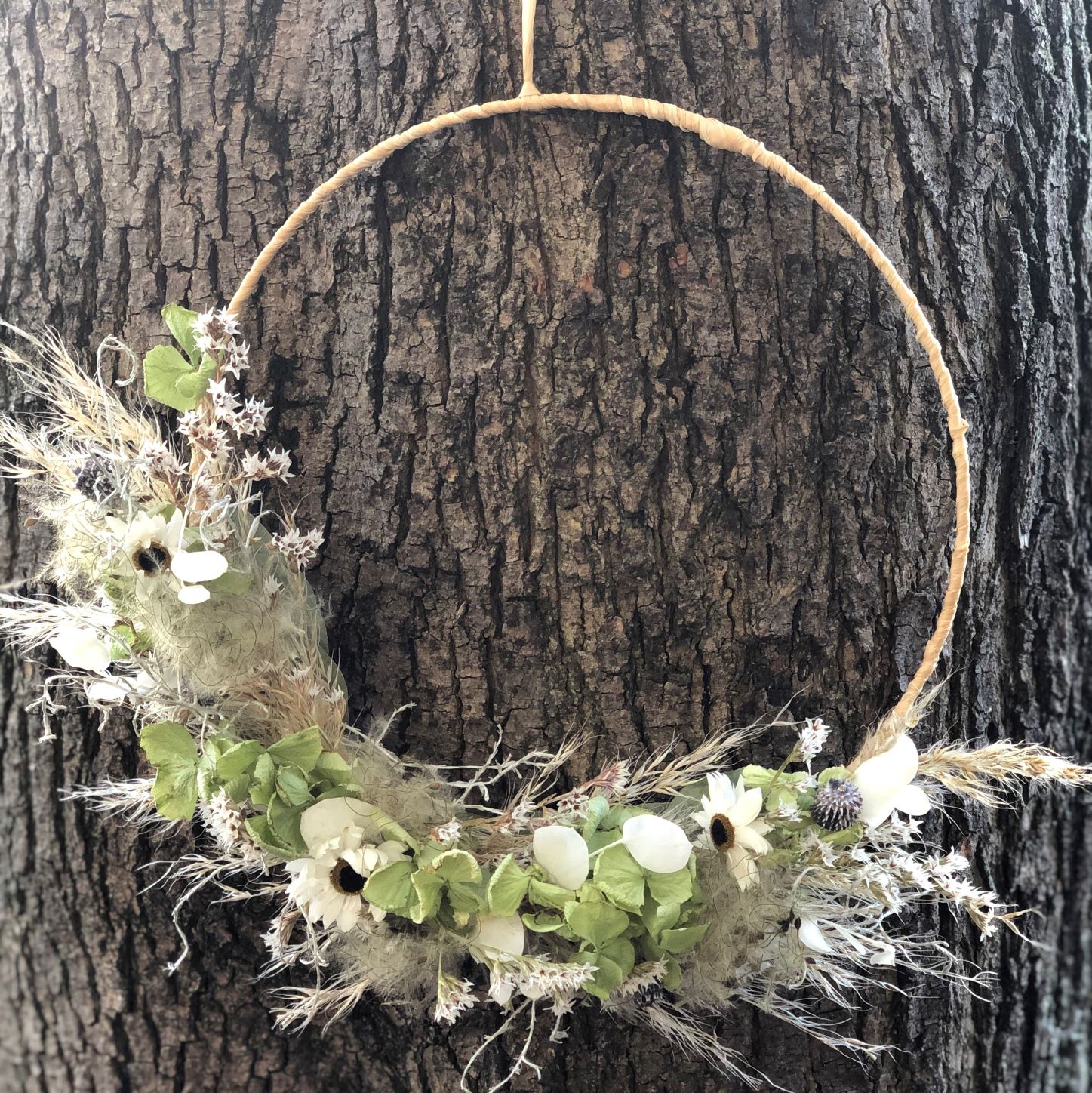 Couronne de fleurs séchées Ø 20cm  N°4