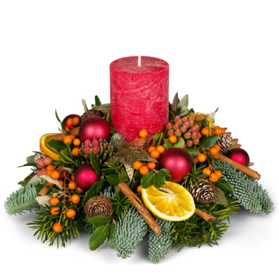 Arrangement pour les fêtes avec bougie N°11