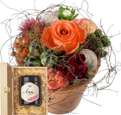 Petit bisou fleuri avec du miel de fleurs suisse  N° 3