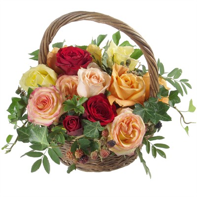 Corbeilles de roses mélanges N° 14